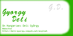 gyorgy deli business card